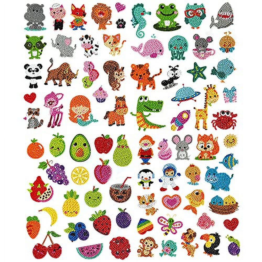 Sinceroduct Diamond Painting Stickers for Kids, 80pcs 5D DIY Diamond  Painting Kits, Arts and Crafts for Kids, Gem Sticker, Gem Art Kits for  Kids